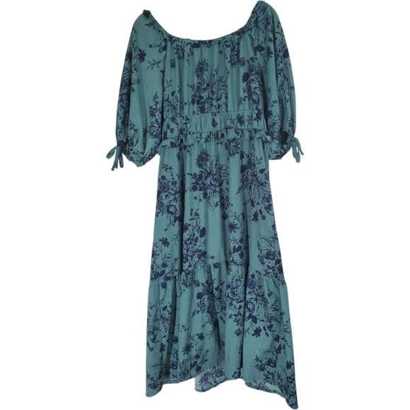 CATO MAXI TIERED Dress Floral Size XL Garden Flowy Botanical Countryside - Picture 2 of 9